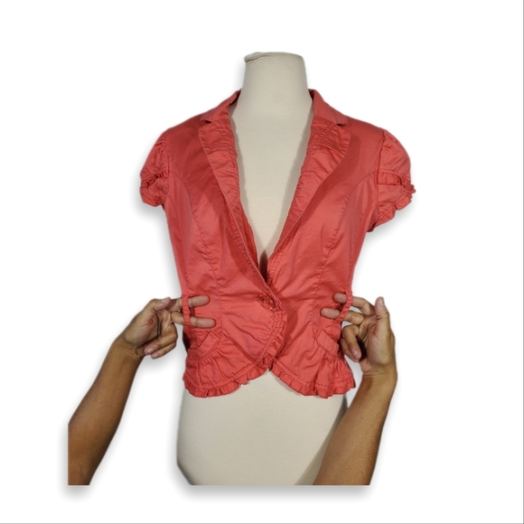 Women Business Casual Blazer Jackets Button Stretch Blazer Collar Suit Jacket-M - Picture 6 of 15